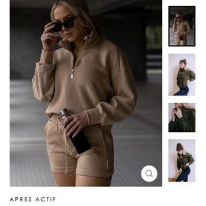 Apres half zip embossed pullover